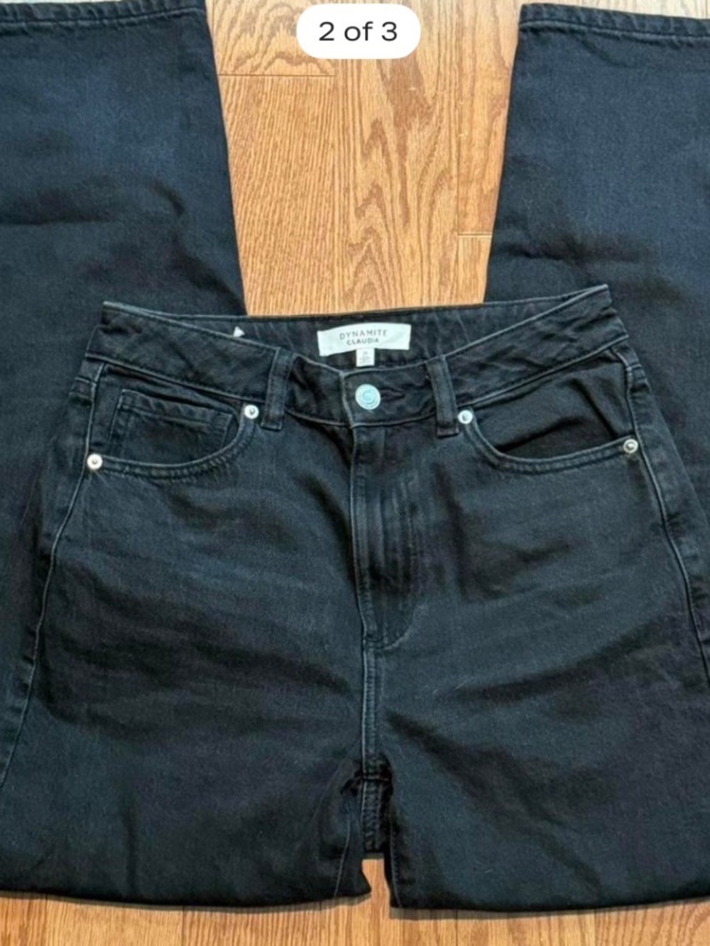 Dark grey/black straight leg jeans- Dynamite size 25! - Picture 2 of 3